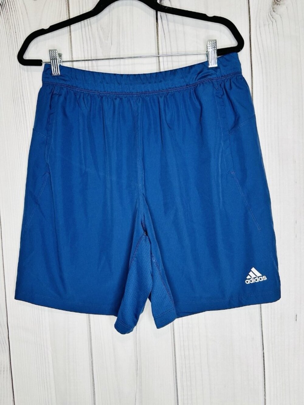 Adidas Mens Shorts Sz XL AeroReady Quick Dry Blue Running Activewear